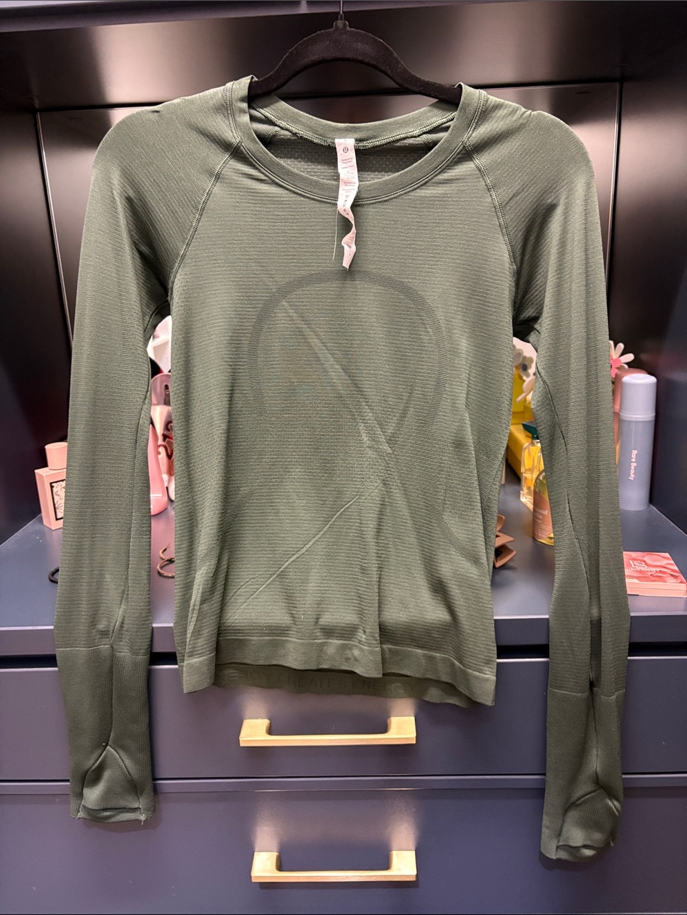 lululemon athletica Olive Green Long Sleeve Top